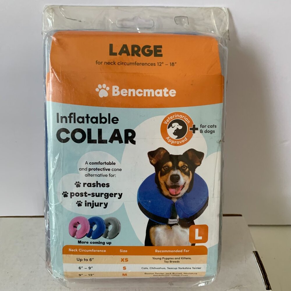 Bencmate Protective Inflatable Collar for Dogs And Cats Large  FOR DOGS AND CATS